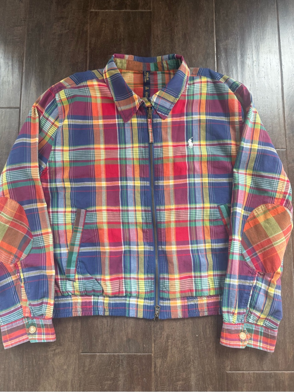 Polo Ralph Lauren Women’s Reversible Madras Jacket Cotton w White Pony XL